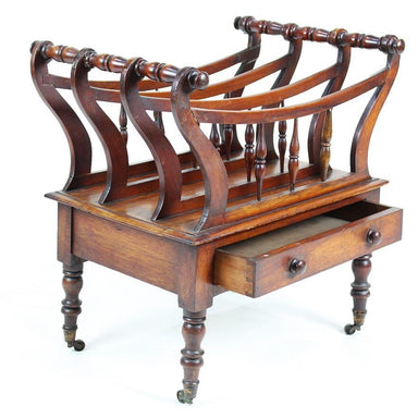 ANTIQUE ENGLISH REGENCY MAHOGANY CANTERBURY | Work of Man
