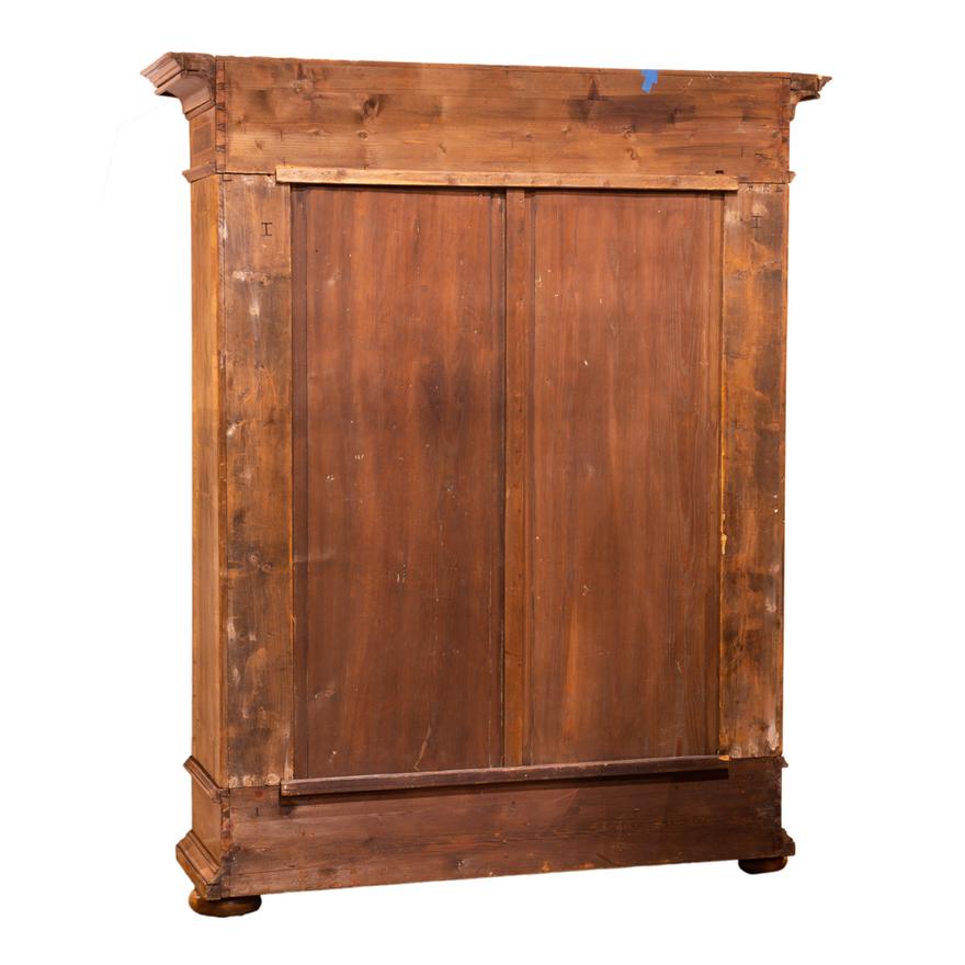 AF3-050: Antique Period Austrian Biedermeier Burl Walnut Marquetry Inlaid Armoire Circa 1820