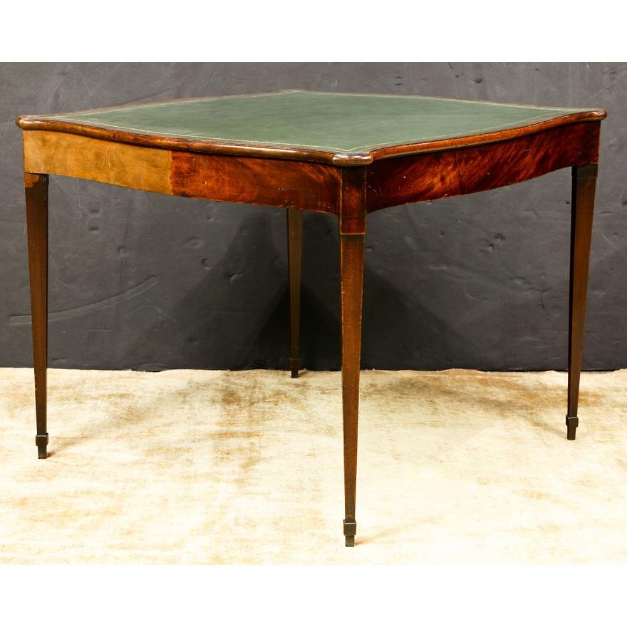 AF1-249: ANTIQUE EARLY 20TH CENTURY FEDERAL STYLE MAHOGANY GAMES TABLE