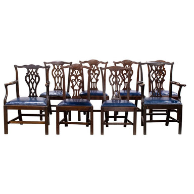ANTIQUE ENGLISH MAHOGANY CHIPPENDALE DINING CHAIRS | Work of Man