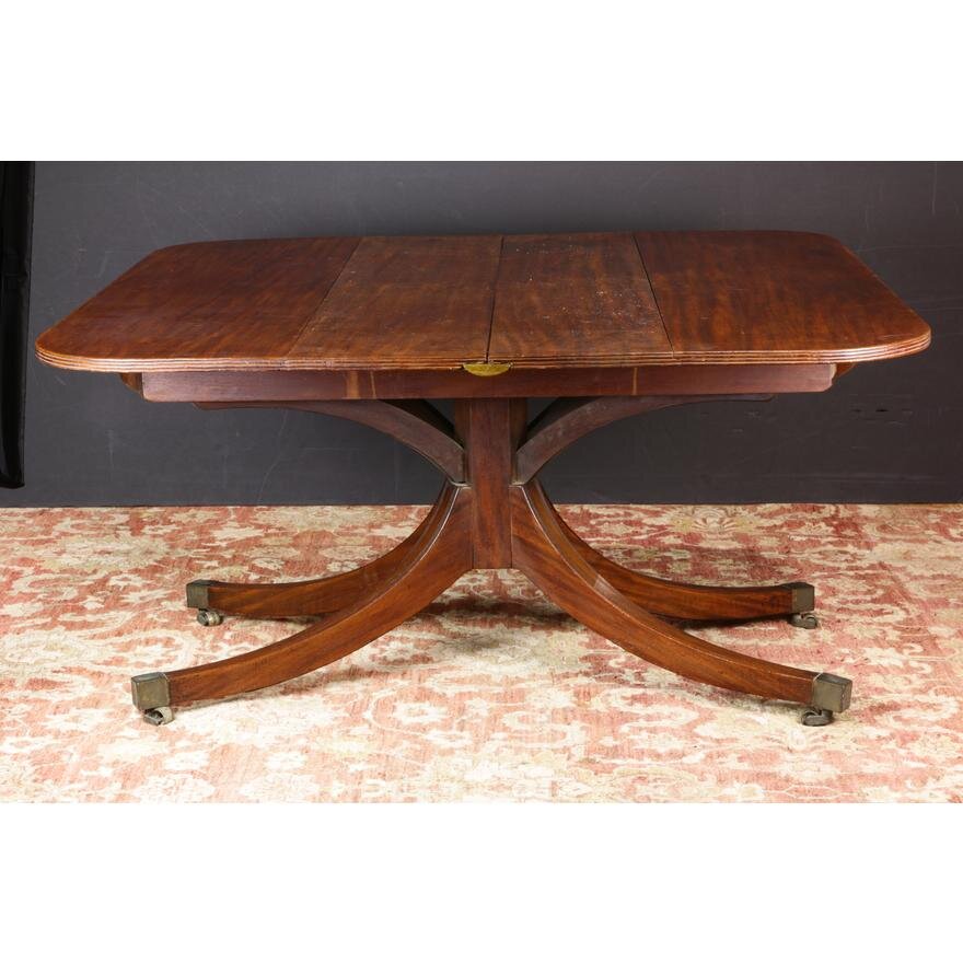 AF1-253: ANTIQUE EARLY 19TH CENTURY METAMORPHIC REGENCY MAHOGANY DROP LEAF TABLE