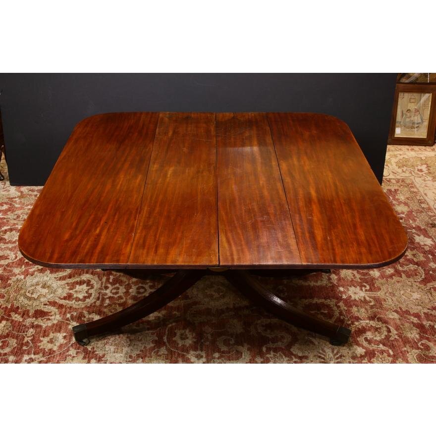 AF1-253: ANTIQUE EARLY 19TH CENTURY METAMORPHIC REGENCY MAHOGANY DROP LEAF TABLE