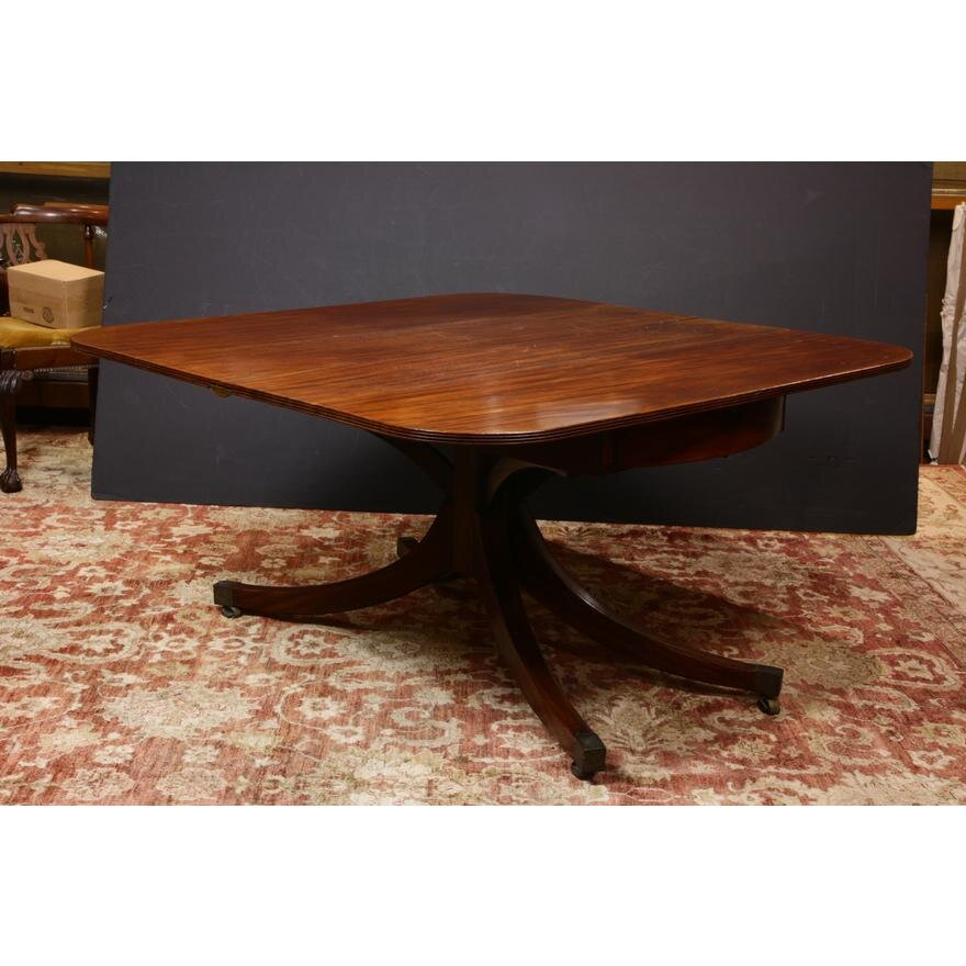 AF1-253: ANTIQUE EARLY 19TH CENTURY METAMORPHIC REGENCY MAHOGANY DROP LEAF TABLE