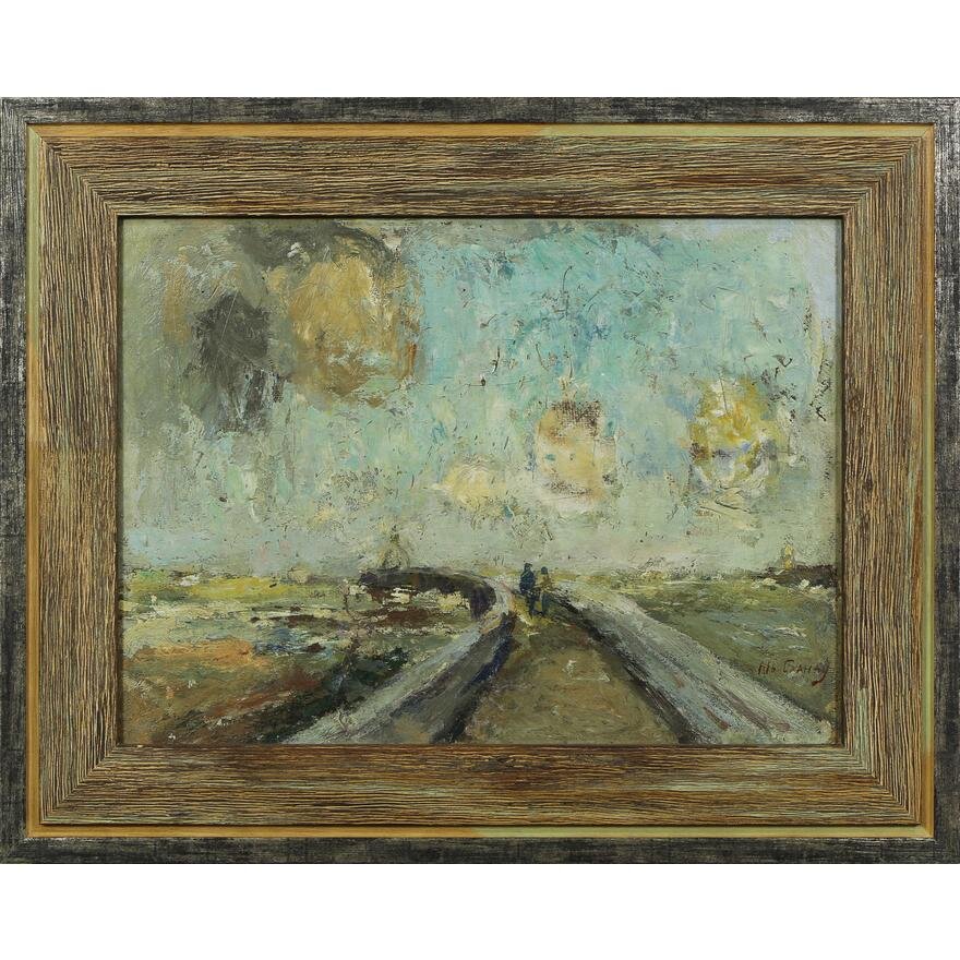 AW461: Albert Crahay - The Pier of Oostende - Oil on Board