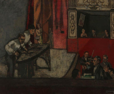 Edmund Quincy - Vaudeville B. Sq. Theatre, Boston - Oil on Canvas Painting | Work of Man