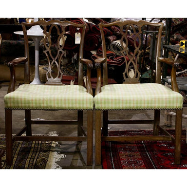 ANTIQUE ENGLISH CHIPPENDALE ARM CHAIRS | Work of Man