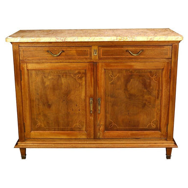 ANTIQUE LOUIS XVI MARQUETRY DECORATED SIDEBOARD CUPBOARD | Work of Man
