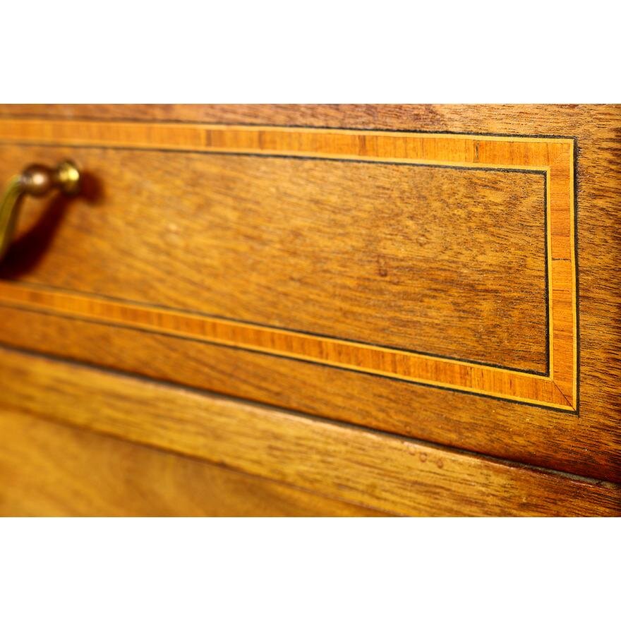 AF3-129: ANTIQUE EARLY 20TH CENTURY FRENCH LOUIS XVI STYLE MARQUETRY DECORATED SIDEBOARD / CUPBOARD