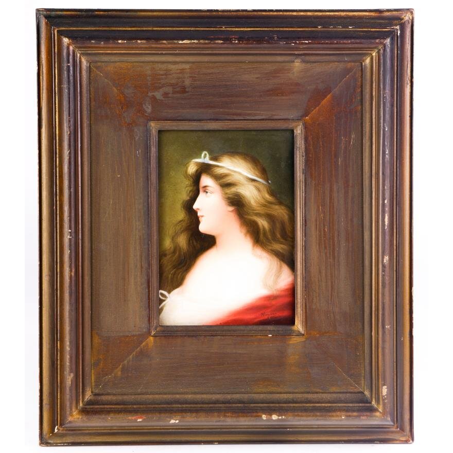 WAGNER - LATE 19TH C GERMAN PORCELAIN PLAQUE Painting | Work of Man