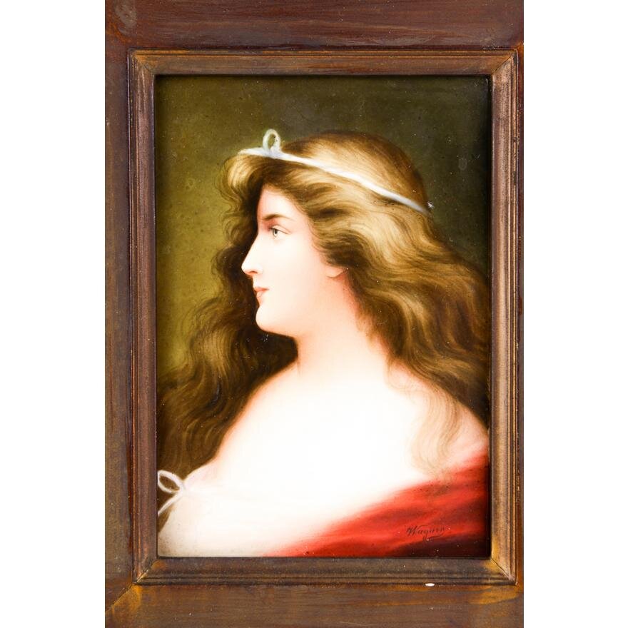 AW431: WAGNER - LATE 19TH C GERMAN PORCELAIN PLAQUE