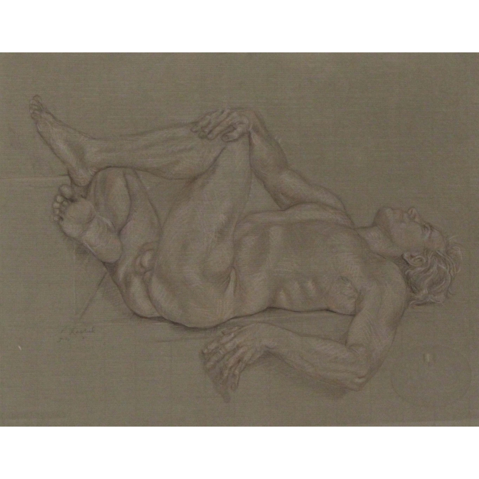 APhylis Raskind - Male Nude - Crayon On Paper Painting | Work of Man