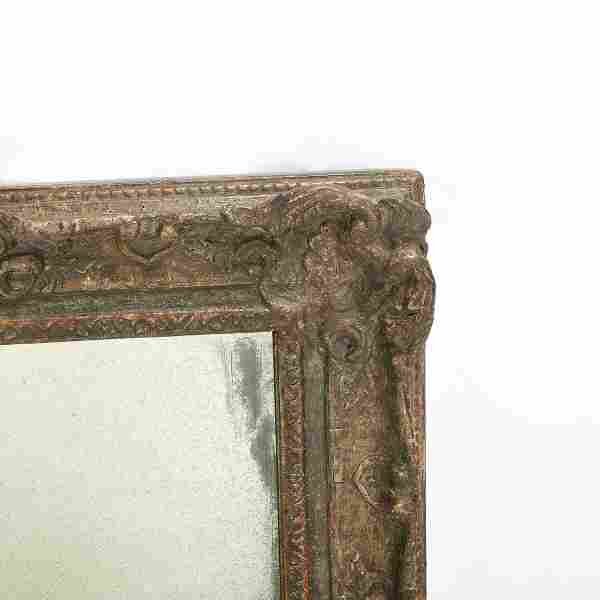 AF7-110: Antique Late 19th Century Continental Carved Giltwood Mirror