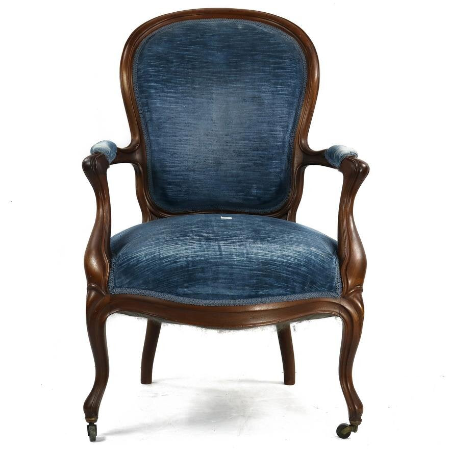 Antique American Victorian Baloon Back Arm chair | Work of Man