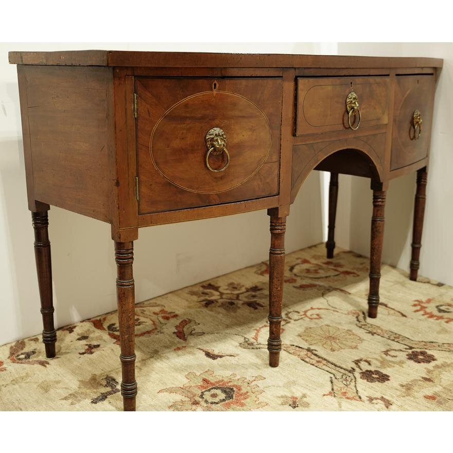 AF3-160: ANTIQUE LATE 18TH CENTURY / EARLY 19TH CENTURY AMERICAN FEDERAL MAHOGANY SIDEBOARD