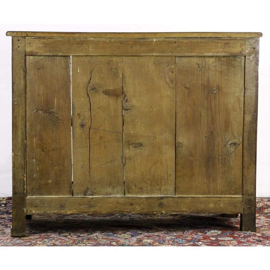 AF3-164: Antique Period French Empire Two Door Mixed Woods Cabinet W/ Ormolu Circa 1810