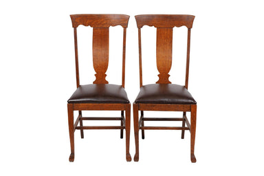 ANTIQUE AMERICAN OAK DINING CHAIRS | Work of Man