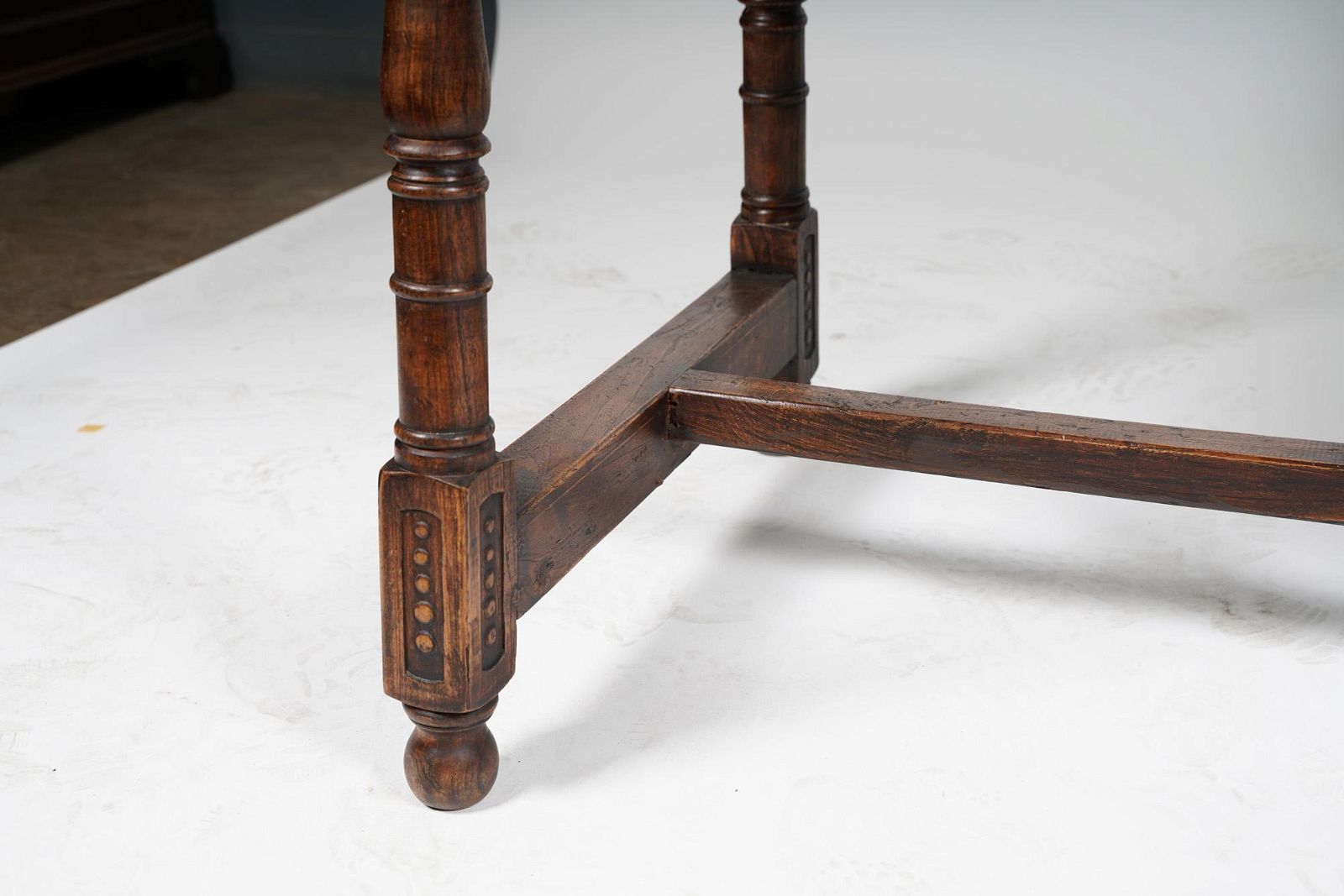 AF3-105: Antique Late 19th Century Spanish Baroque Carved Oak Console Table