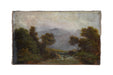 Luges - - Mid 19th Century Mountain River Landscape - Oil on Canvas Painting | Work of Man