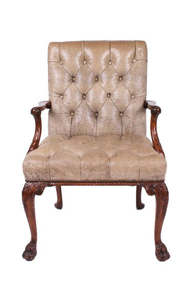 ANTIQUE ENGLISH CHIPPENDALE ARM CHAIR | Work of Man