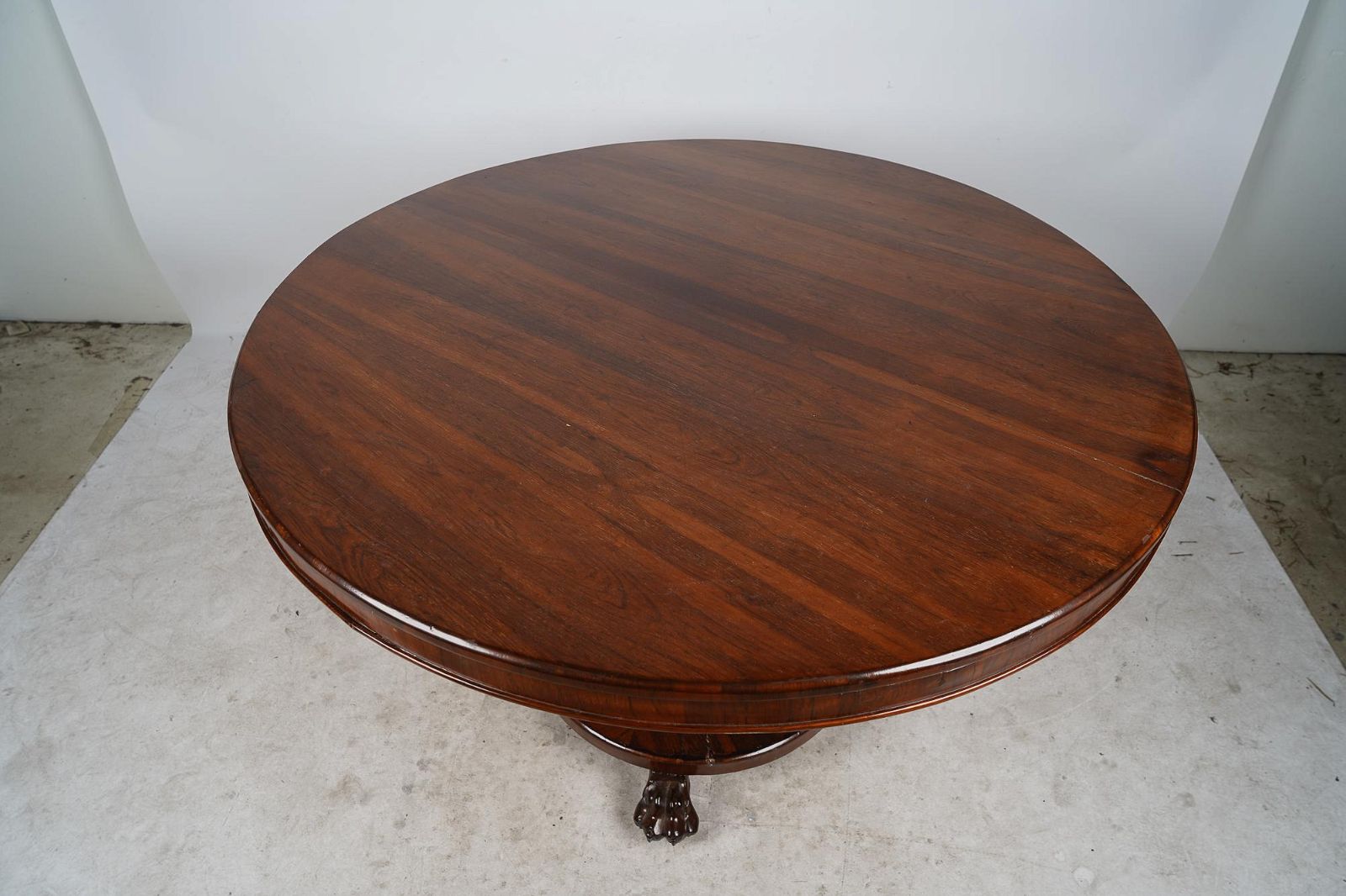 AF1-108: ANTIQUE EARLY 19th C AMERICAN LATE CLASSICAL ROSEWOOD TILT TOP CENTER TABLE