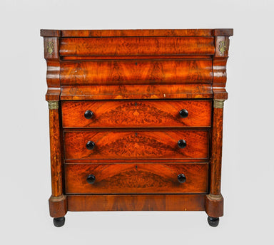 ANTIQUE AMERICAN LATE CLASSICAL HIGH CHEST | Work of Man