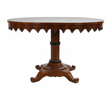 ANTIQUE BIEDERMEIER OVAL CENTER TABLE | Work of Man