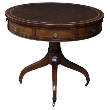 BURTON CHING FEDERAL STYLE MAHOGANY DRUM TABLE | Work of Man