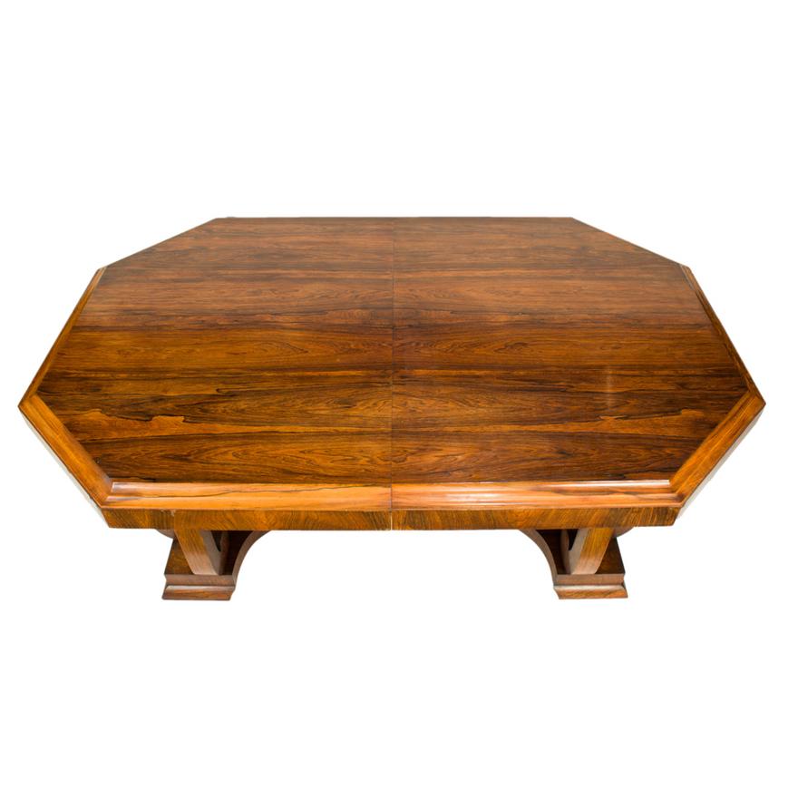 AF1-008: C 1930's French Art Deco Rosewood Dining Table