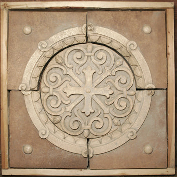 Early 20th C Tudor Terra Cotta Architectural Medalion