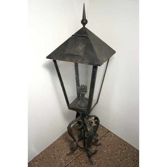 AL4-125 - Large Exterior Post Top Converted Gas Lamp