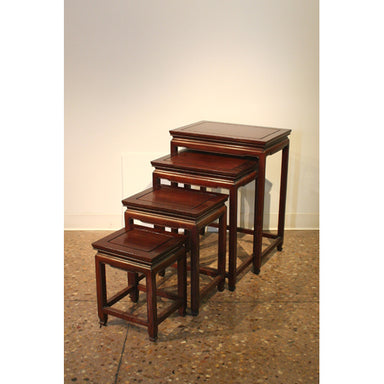 Antique Chinese Rosewood Nesting Tables | Work of Man