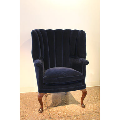 Antique American Barrel Back Wing Chair | Work of Man