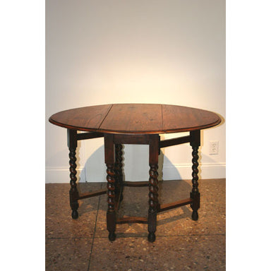 Antique English Oak Gateleg Drop Leaf Oval Table | Work of Man