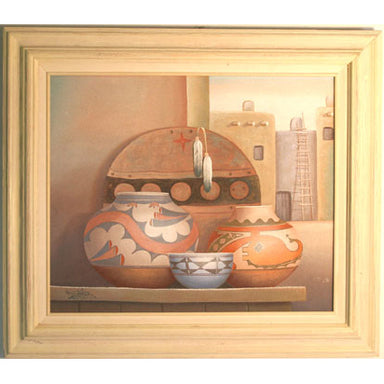 American School - Indian Artifact Still Life - Acrylic on Canvas Painting | Work of Man