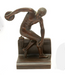 MID 20TH BRONZE FINISH DISCUS THROWER BOOKEND | Work of Man