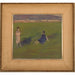 John Thomas - "Figures in Green Field" - Oil on Canvas Painting | Work of Man