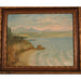 American School - Seaside Landscape - Oil on Canvas Painting | Work of Man