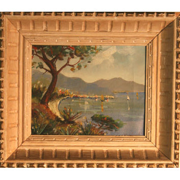 Salvati - Italian Coastal Scene - Oil on Canvas Painting | Work of Man