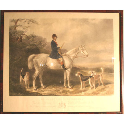 English School - English Hunt Scene - Etching | Work of Man