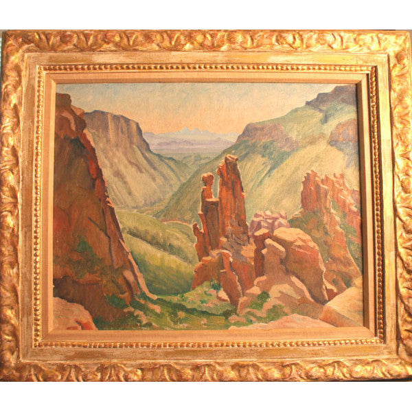 John Harvard MacPherson - Canyon Rocks - Oil on Canvas Painting | Work of Man