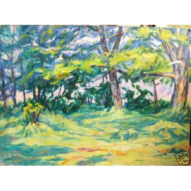 Alexander Maximov - Fauvist Landscape - Oil on Board Painting | Work of Man