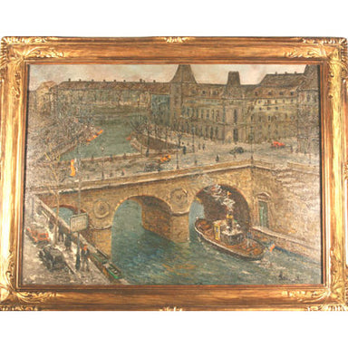 Alios Lecoque - Pont de la Concorde - Oil on Canvas Painting | Work of Man