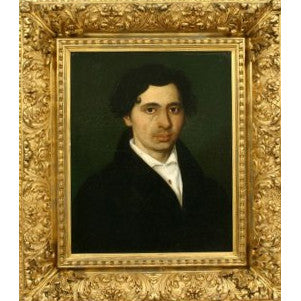 European School - 19th C Portrait of a Young Man - Oil on Canvas Painting | Work of Man