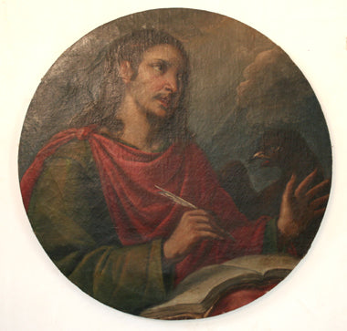 European School - St. John the Apostle - Oil on Canvas Painting | Work of Man