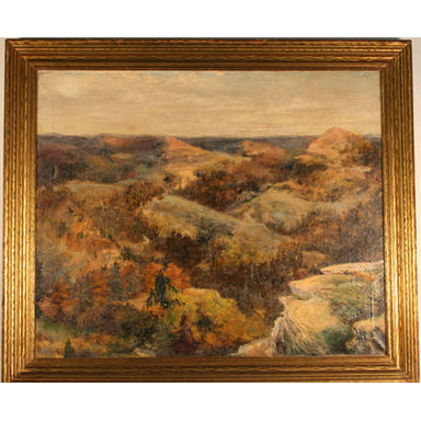 American School - Fall Landscape - Oil on Canvas Painting | Work of Man