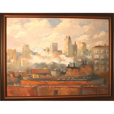 Steve Carroll - City Skyline - Oil on Canvas Painting | Work of Man