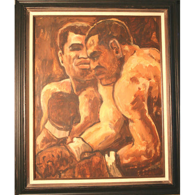 Arthur Smith - Boxers - Oil on Board Painting | Work of Man