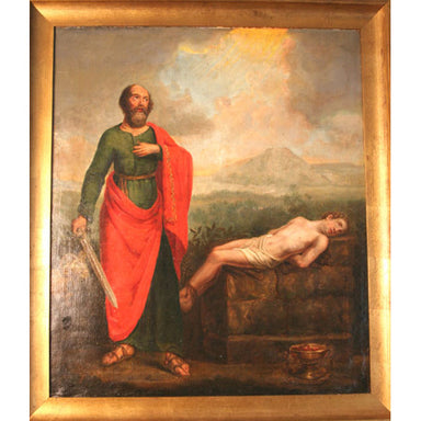 European School - The Sacrifice of Issac - Oil on Canvas Painting | Work of Man