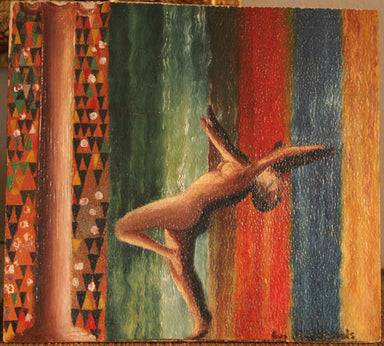 Guy Pene du Bois - Burlesque Dancer - Oil on Board Painting | Work of Man