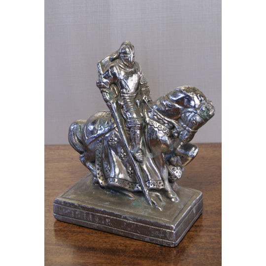 DA1-143 - Silverplate Sculpture of Knight on Horseback